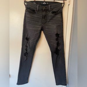 Hollister ripped skinny jeans